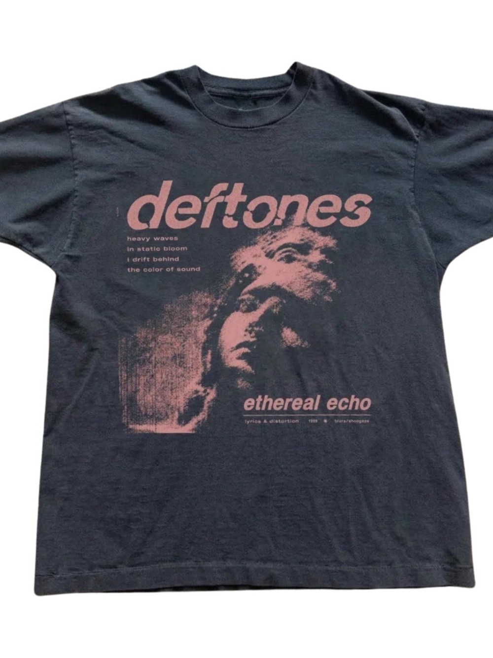 Ethereal Echo Black Graphic Band Tee